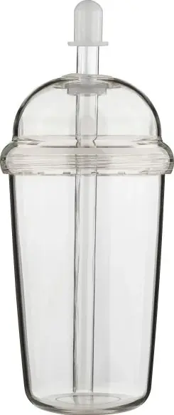 Vaso rPET Glow 500 ml tapa rosca pajita silicona frío