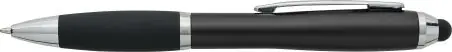 Bolígrafo ABS reciclado grip caucho stylus negro