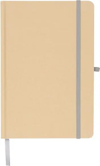 Cuaderno Kraft A5 80p 70gsm aluminio efecto espejo FSC