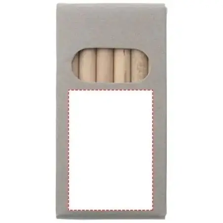 Set de 6 lápices de colores madera personalizable logo caja