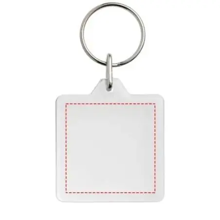 Llavero cuadrado transparente U1 4.5 x 3.9 cm