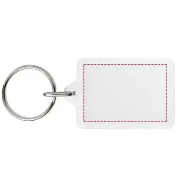 Llavero compacto transparente Y1 4.7 x 3 cm