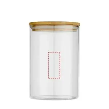 Recipiente vidrio 550 ml tapa bambú