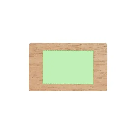 Set 10 tarjetas madera natural veteado marcaje láser kraft