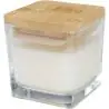 Vela cuadrada en soporte de vidrio con tapa de bambú Ecológica Personalizada 6126354 - Imagen 3