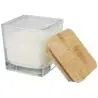Vela cuadrada en soporte de vidrio con tapa de bambú Ecológica Personalizada 6126354 - Imagen 12