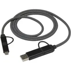 Cable de carga magnético 5 en 1 SMART de 65 W y 100 cm con certificación RCS Ecológica Personalizada 6124495