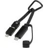 Cable de carga Algieba de 65 W, 3 en 1, de aluminio reciclado con mosquetón Ecológica Personalizada 6124497 - Imagen 4