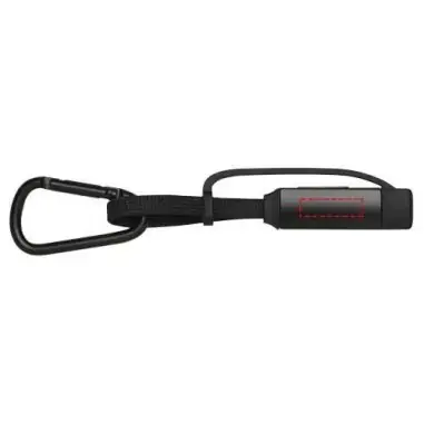 Cable de carga Algieba de 65 W, 3 en 1, de aluminio reciclado con mosquetón Ecológica Personalizada 6124497