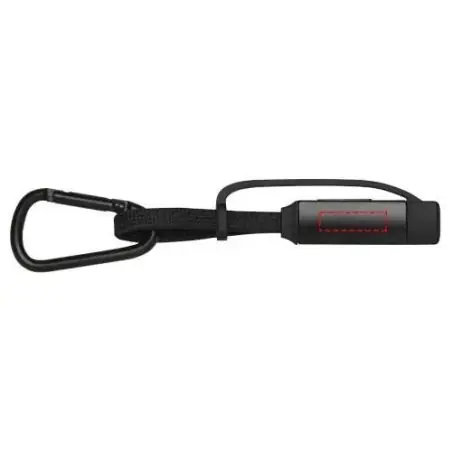 Cable de carga Algieba de 65 W, 3 en 1, de aluminio reciclado con mosquetón Ecológica Personalizada 6124497