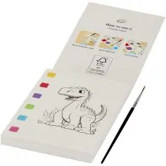 Set de cuaderno para colorear y rotuladores acuarelables Ecológico Personalizado 6106441