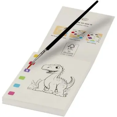 Set de cuaderno para colorear y rotuladores acuarelables Ecológico Personalizado 6106441