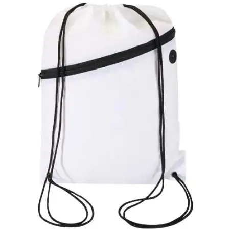 Bolsa con cordón Oriole de RPET con bolsillo frontal con cremallera, 5 l Ecológica Personalizada 6130145