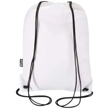 Bolsa con cordón Oriole de RPET con bolsillo frontal con cremallera, 5 l Ecológica Personalizada 6130145