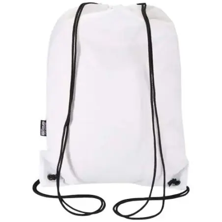 Bolsa con cordón Oriole de RPET con bolsillo frontal con cremallera, 5 l Ecológica Personalizada 6130145