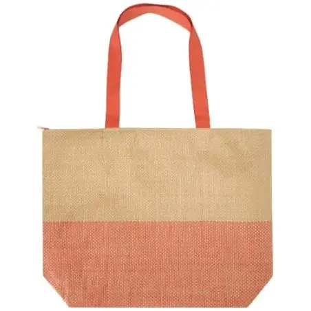 Bolso tote grande de papel de paja Rhythm con cremallera, 21 l Ecológica Personalizada 6130156