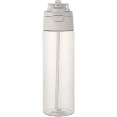 Botella de agua Theron de 700 ml de plástico reciclado RCS con tapa de doble función y pajita abatible Ecológica Personalizada 6