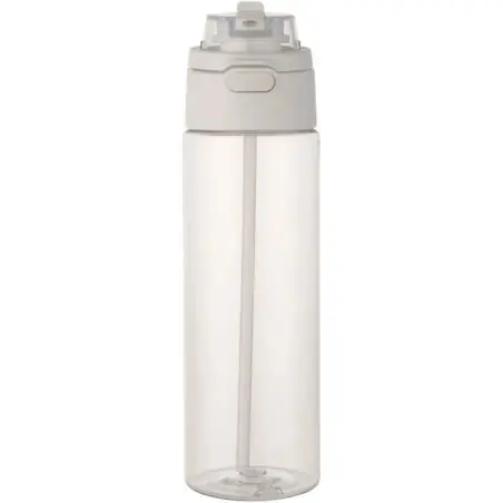 Botella de agua Theron de 700 ml de plástico reciclado RCS con tapa de doble función y pajita abatible Ecológica Personalizada 6