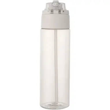 Botella de agua Theron de 700 ml de plástico reciclado RCS con tapa de doble función y pajita abatible Ecológica Personalizada 6