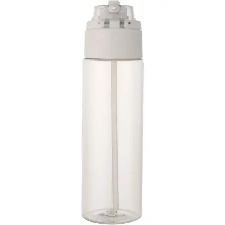 Botella de agua Theron de 700 ml de plástico reciclado RCS con tapa de doble función y pajita abatible Ecológica Personalizada 6