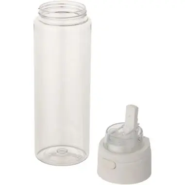 Botella de agua Theron de 700 ml de plástico reciclado RCS con tapa de doble función y pajita abatible Ecológica Personalizada 6