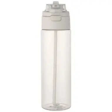 Botella de agua Theron de 700 ml de plástico reciclado RCS con tapa de doble función y pajita abatible Ecológica Personalizada 6