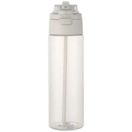 Botella de agua Theron de 700 ml de plástico reciclado RCS con tapa de doble función y pajita abatible Ecológica Personalizada 6
