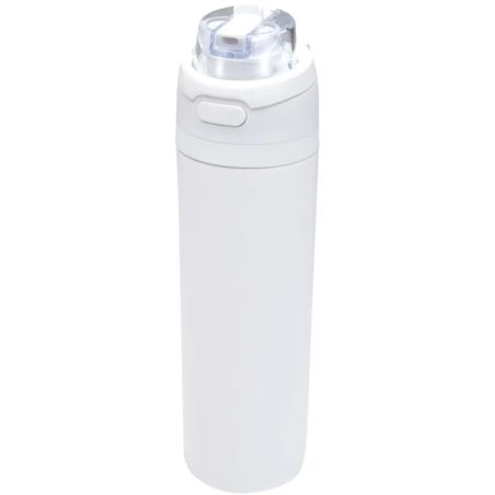 Botella Theron de 800 ml de acero reciclado con pajita