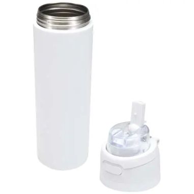 Botella Theron de 800 ml de acero reciclado con pajita