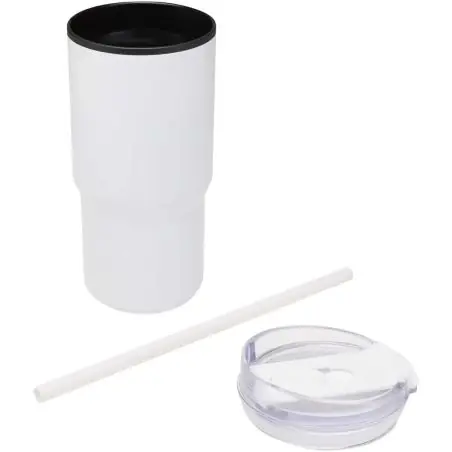 Vaso térmico de doble pared reciclado RCS de 540 ml Westin con pajita Ecológico Personalizado 6100959