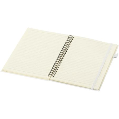 Cuaderno Liss A5 de tapa dura con espiral y bolsillo trasero