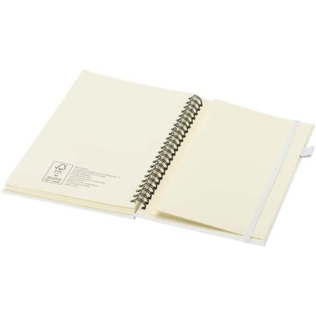 Cuaderno Liss A5 de tapa dura con espiral y bolsillo trasero
