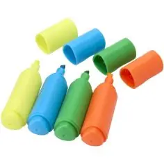 Set de rotuladores fluorescentes de plástico reciclado Ecológico Personalizado 6106470