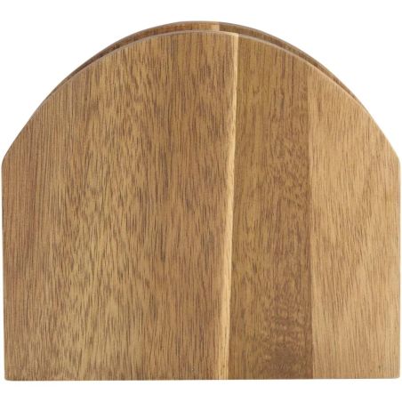 Servilletero de madera de acacia FSC de 6,4 x 14,5 x 12,8 cm