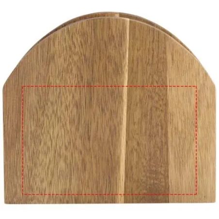 Servilletero de madera de acacia FSC de 6,4 x 14,5 x 12,8 cm
