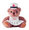 Osito de peluche vestido de enfermera con camiseta blanca - Imagen 3