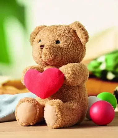 Osito de peluche corazón 23cm Ecológico Personalizado 7MO2949