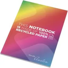 Cuaderno Novella Austen de tapa blanda reciclada, tamaño A5 - 50 hojas rayadas Ecológico Personalizado 6210911