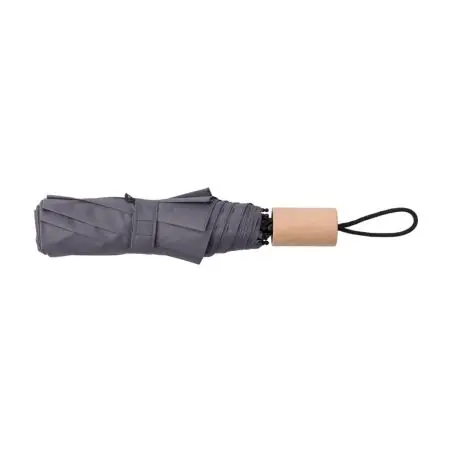 Paraguas plegable rPET pongee 8 paneles mango roble