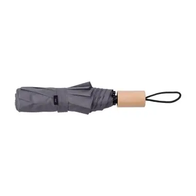 Paraguas plegable rPET pongee 8 paneles mango roble