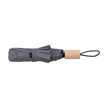 Paraguas plegable rPET pongee 8 paneles mango roble
