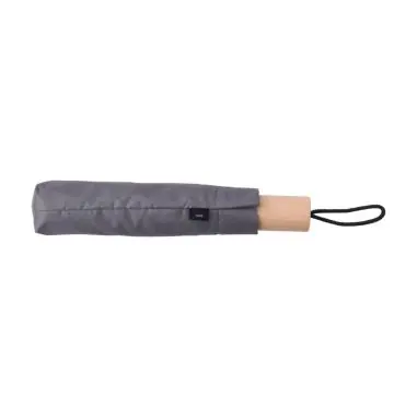 Paraguas plegable rPET pongee 8 paneles mango roble