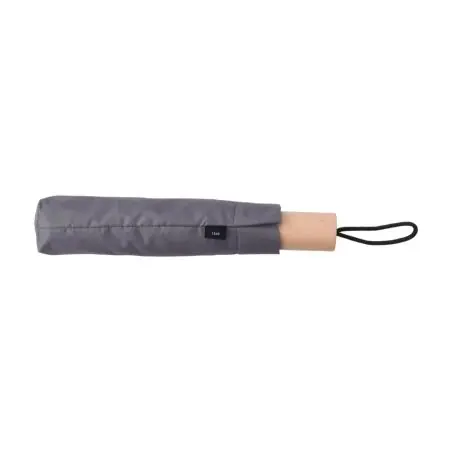 Paraguas plegable rPET pongee 8 paneles mango roble