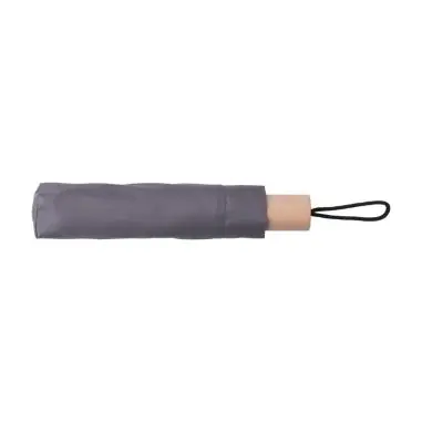 Paraguas plegable rPET pongee 8 paneles mango roble