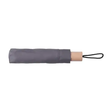 Paraguas plegable rPET pongee 8 paneles mango roble