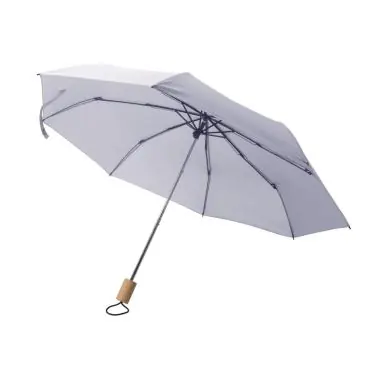Paraguas plegable rPET pongee 8 paneles mango roble