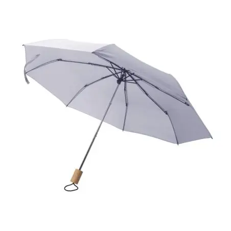 Paraguas plegable rPET pongee 8 paneles mango roble