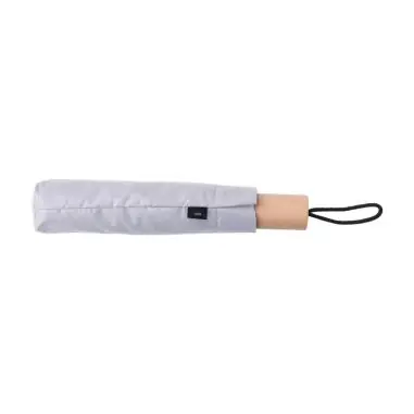 Paraguas plegable rPET pongee 8 paneles mango roble