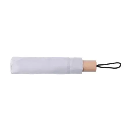 Paraguas plegable rPET pongee 8 paneles mango roble