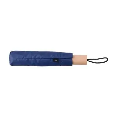 Paraguas plegable rPET pongee 8 paneles mango roble